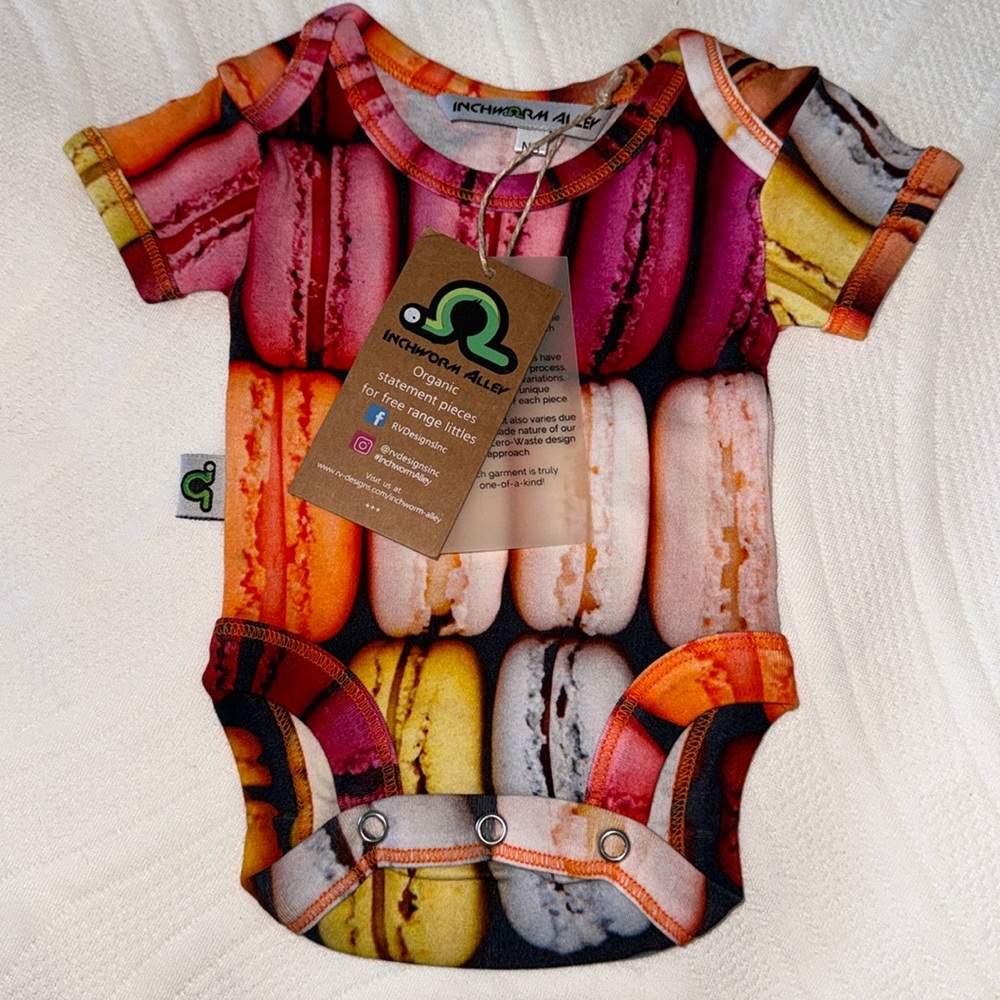Macarons Baby Onesie Organic Cotton